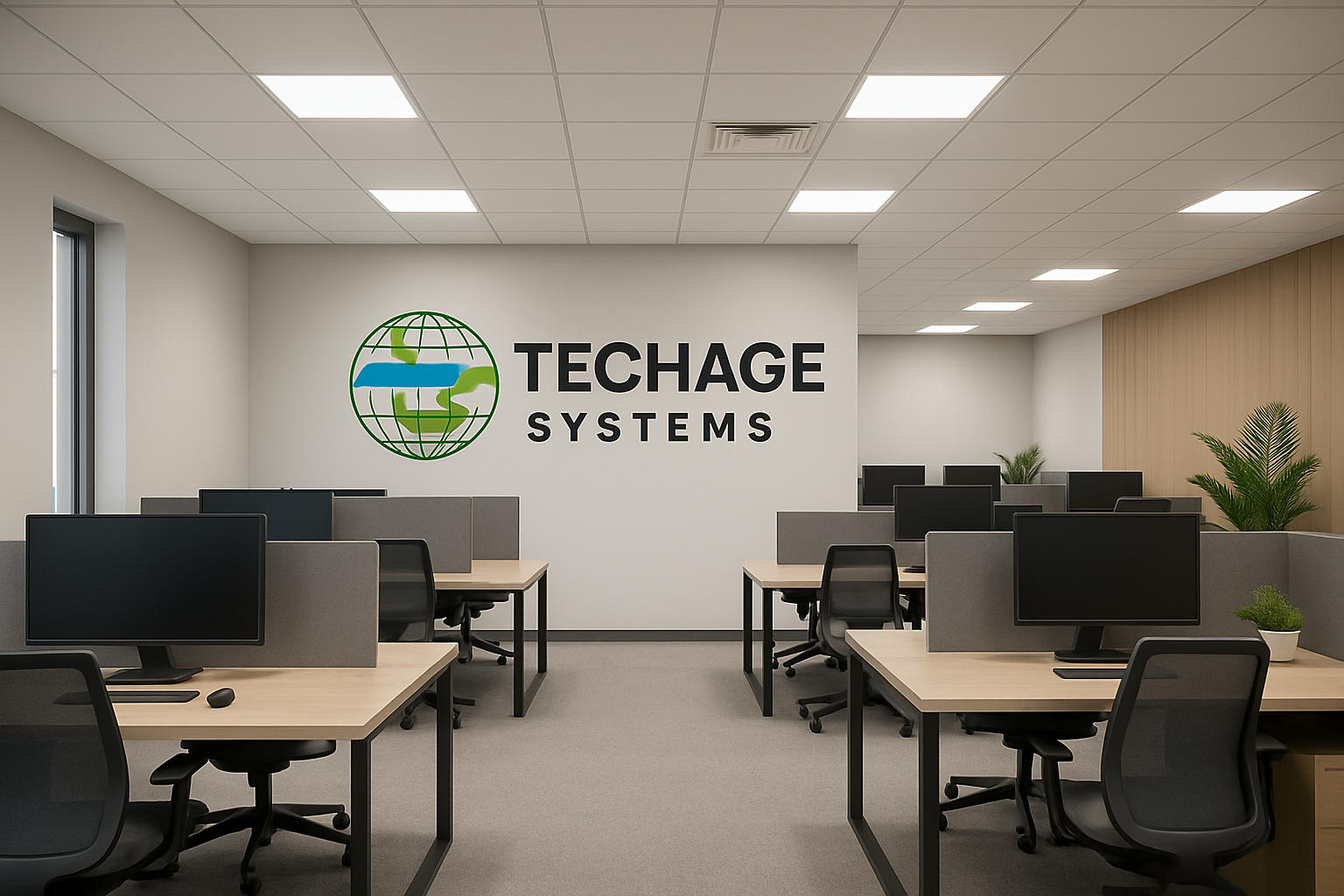 Techage Systems office interior in Cochin, Kerala
